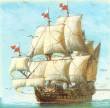 1/400 Russian XVII century navy sailing ship "Oryol"