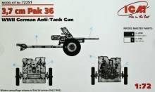 1/72 3,7cm Pak 36 German Anti-Tank Gun WWII