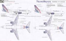 1/144 Boeing 737-300/400 TRANS BRASIL PT-TEF/TDE Current