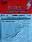 1/72 M4A1 Sherman Metal barrel 75 mm (DRAG)