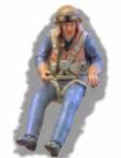 1/48 RAF pilot seated in a/c (WWII)