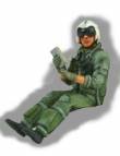1/48 US Navy fighter pilot seated in a/c (80'-90')
