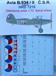 1/72 Decals Avia B.534/II (Czechoslovakia)