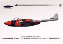 1/72 De Havilland Vampire FB.6 in Swiss AF with etched parts and