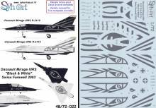 1/48 Mirage IIIRS R-2110 & R-2116 Black & White