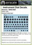 1/32 RAF WWII generic instruments x 81