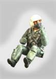 1/32 Nato fighter pilot seated in a/c (80'-90')