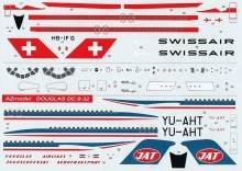 1/144 Douglas DC-9-32 (Swissair, JAT)