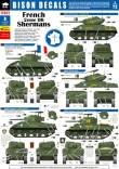 1/72 French 2eme DB Shermans