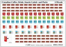 1/35 Acc. Canadian Coffee, Drinks, Snacks Labels&Packs