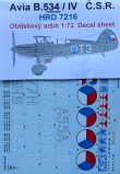 1/72 Decals Avia B.534/IV (Czechoslovakia)