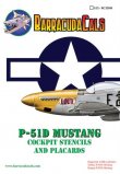 1/32 P-51D Mustang Cockpit Stencils and Placards