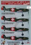1/72 Decals Bf 109 E-3A Emil Part III (Swiss AF)