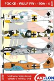 1/48 FockeWulf Fw 190A-4 (4x versions)