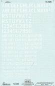 1/72 USAAC White Stencil Letters and Numbers 8 sizes Part I