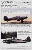 1/72 4" & 8" RAF serial numbers and letters, DULL RED