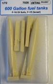 1/72 Fuel Tanks - 600 Gallon (F-16 DI Sufa, F-15)