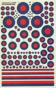1/72 Post War RAF Low Vis Red/Blue National Insignia/Roundels an