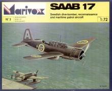 1/72 SAAB 17. WWII Reconnaissance, Maritime Patrol, Dive Bomber