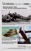 1/48 8" RAF and Australian serial numbers and letters, WHITE