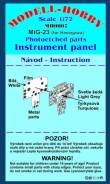 1/72 Mikoyan MiG-23 instrument panel (Hasegawa)