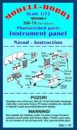 1/72 Savoia-Marchetti SM.79 Sparviero instrument panel (Italeri)