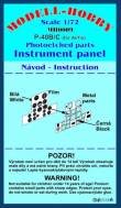 1/72 Curtiss P-40B/P-40C instrument panel (Airfix)