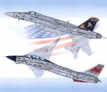 1/48  Abe\'s Super Stars (F/A-18 & F-14)