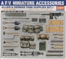 1/35 Allied and German tank supply Spades, crates, shells