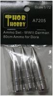 1/72 Ammo Set for WWII German 80cm Ammo for Dora