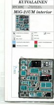 1/32 MiG-21UM Interior - colour PE set (TRUMP)