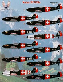1/32 Swiss Messerschmitt Bf 109E\'s (designed to be used with the