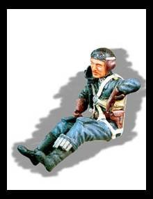 1/48 German fighter pilot seated in a/c (WWII)