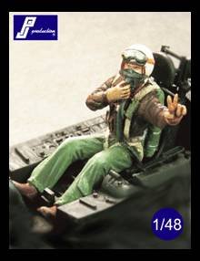 1/48 USAF fighter pilot seated in a/c (Korean war)