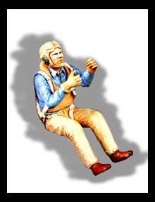 1/48 US Navy gunner seated in a/c (WWII)