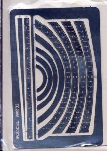 Aircraft Radius Template, photo etch