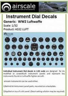 1/32 Luftwaffe WWII generic instruments x 51