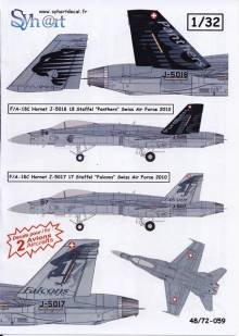 1/32 F/A-18C Hornet J-5017 & J-5018 Staffel 17 & 18 Swiss Air Fo