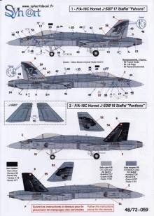 1/48 F/A-18C Hornet J-5017 & J-5018 Staffel 17 & 18 Swiss Air Fo