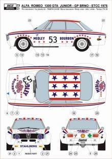 1/24 Transkit ALFA ROMEO 1300GTA Jr. ETCC 1975
