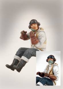 1/32 RAF pilot seated in a/c (WWII)