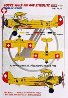 1/72 Decals Fw 44F Stieglitz (Swiss AF Service)