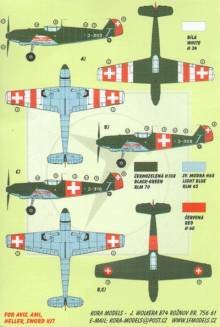 1/72 Decals Bf 109 D-1 David Part II (Swiss AF)
