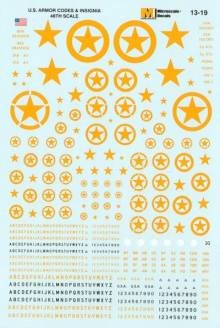 1/48 U.S. Armor codes and insignia