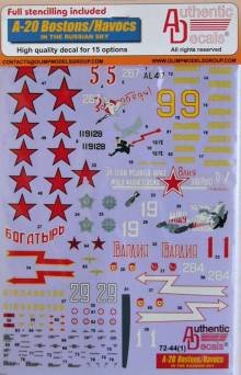 1/72 A-20 Bostons/Havocs In The Russian Sky