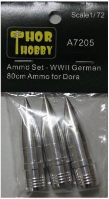 1/72 Ammo Set for WWII German 80cm Ammo for Dora