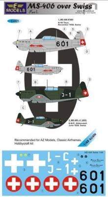 1/48 Decals MS-406 over Swiss Part I. (AZ/CAF/HCR)