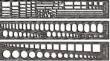 Aircraft Scribing Template, Photo etch Multi-scale stainless ste