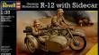 1/35 BMW R-12 motorbike with Sidecar and 3 crew figures. Afrika
