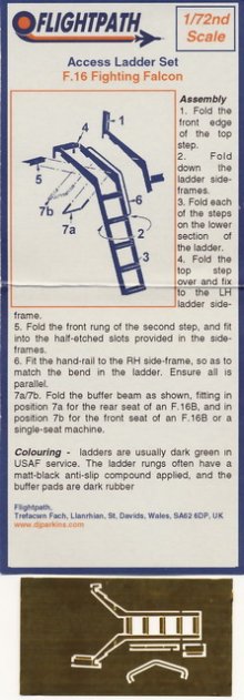 1/72  F-16A, F-16B, F-16C Fighting Falcon ladder